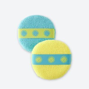 Norwex Kids Bath Sponges Set of 2 Teal and Yellow NWT